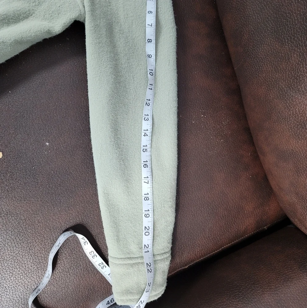 Antrophologie Fleece jacket size L Boxi Shacket sage green color - Picture 7 of 13